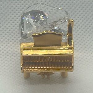 Swarovski Crystal Memories Gold Miniature Grand Piano